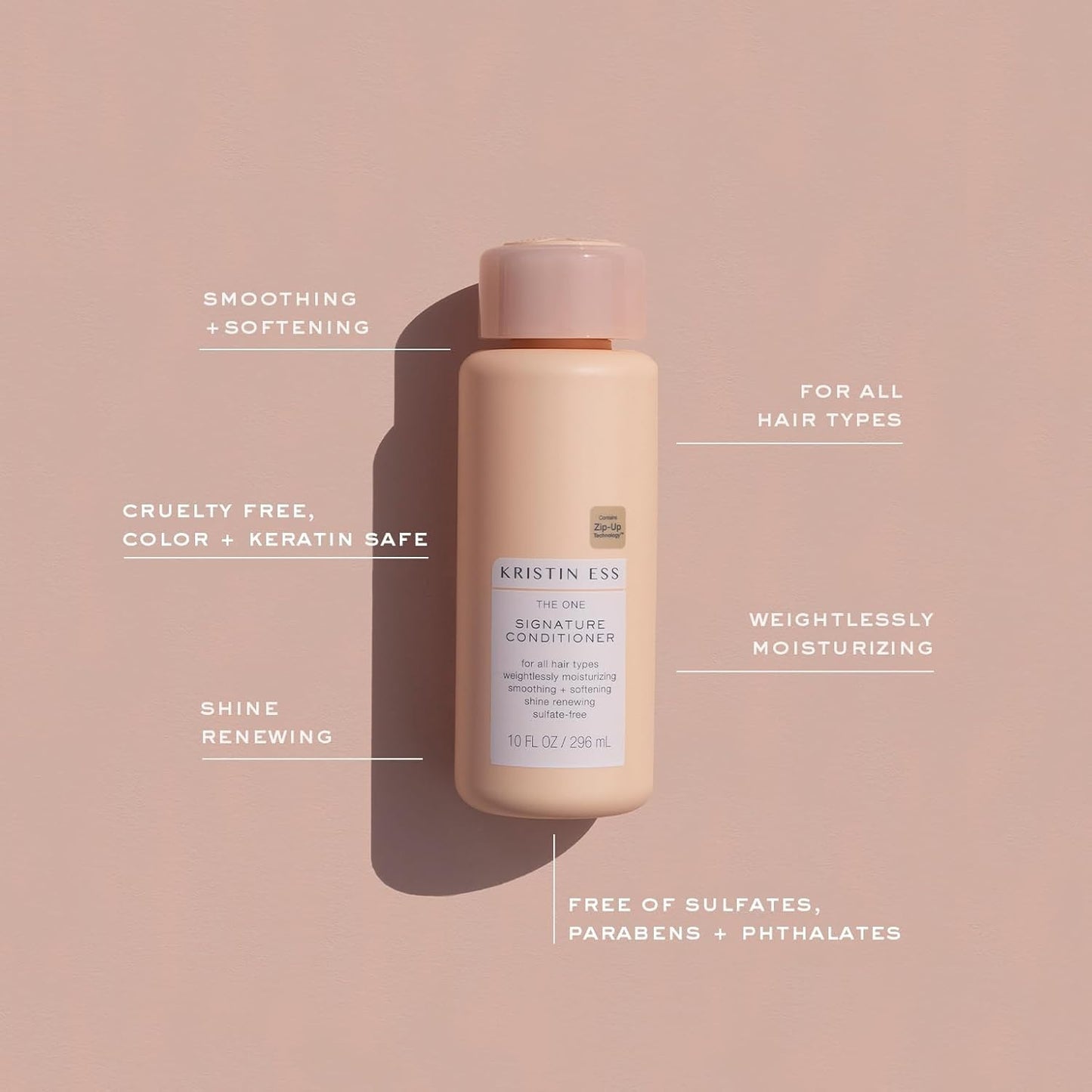 Kristin Ess Hair The One Signature Conditioner for Dry Damaged Hair - Moisturizes, Smooths, Detangles + Softens Hair - Sulfate Free, Color + Keratin Safe, 10 fl. oz.
