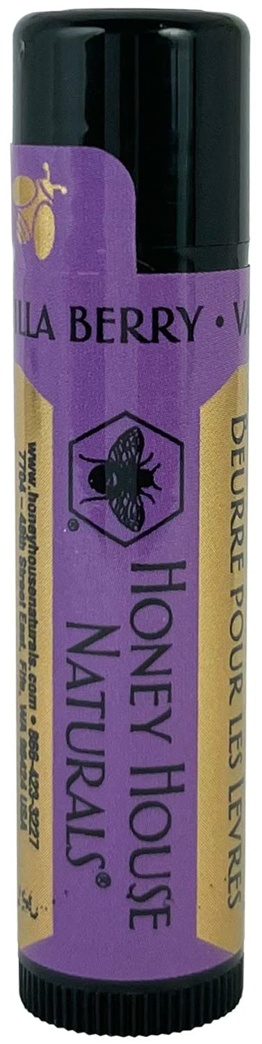Honey House Naturals Lip Butter Gift Set – Rich & Anti-Aging – All Natural Ultra Moisturizing Lip Butter Infused with Essential Oils - 5 Piece Set - Made in the USA