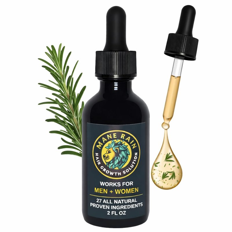 Mane Rain Hair Growth for Men and Women-Z-LAB27™ BioActive Plant Formula Awakens Hibernating Roots-Stimulates and Nourishes Scalp-Blocks DHT-Fuller Thicker Hair-Made in USA