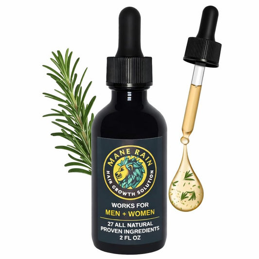 Mane Rain Hair Growth for Men and Women-Z-LAB27™ BioActive Plant Formula Awakens Hibernating Roots-Stimulates and Nourishes Scalp-Blocks DHT-Fuller Thicker Hair-Made in USA