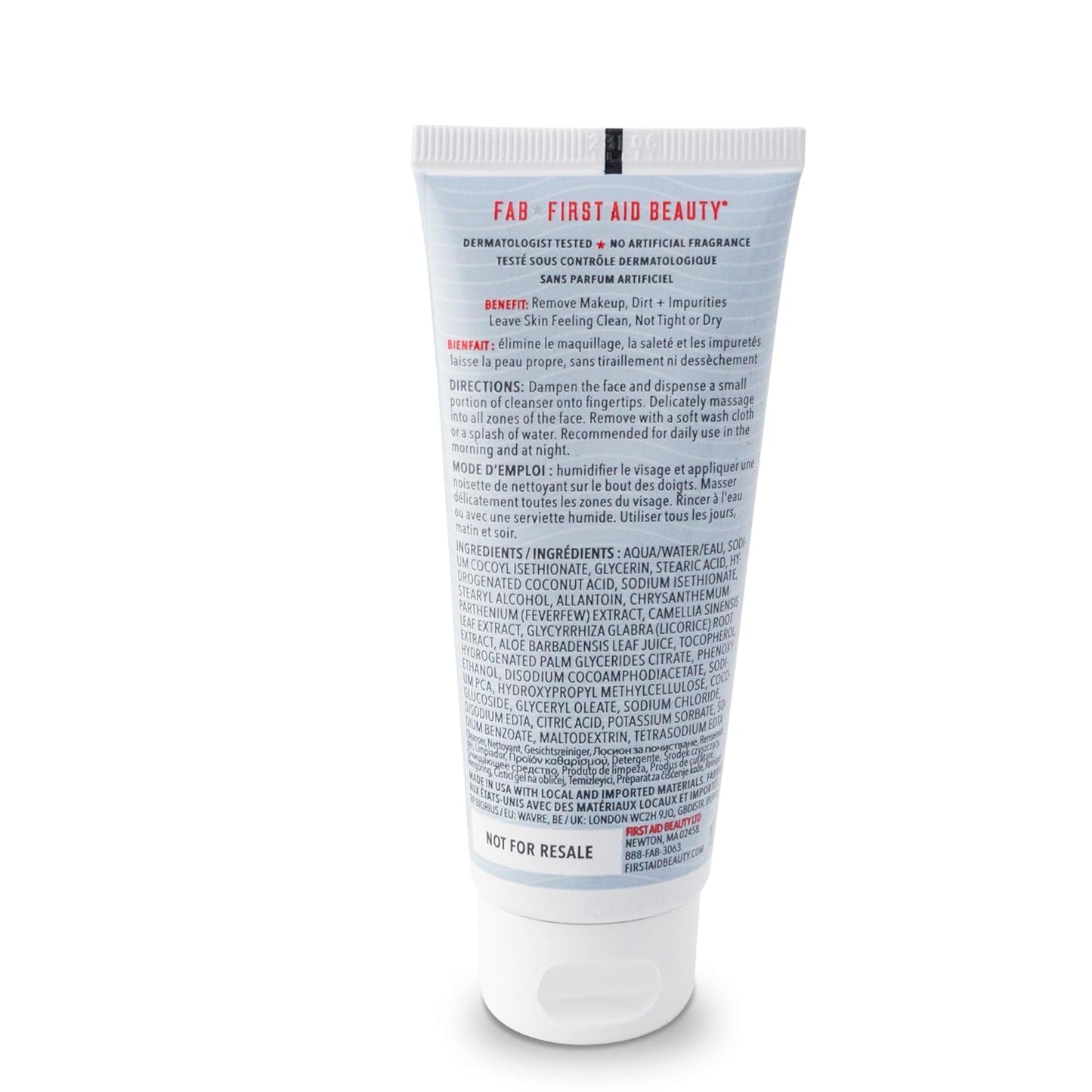 First Aid Beauty - Pure Skin Face Cleanser, Effectively Removes Makeup, Dirt, & Impurities, Gentle Cleanser Leaves skin Soft & Supple, Fragrance Free (5 oz, 2 ct)