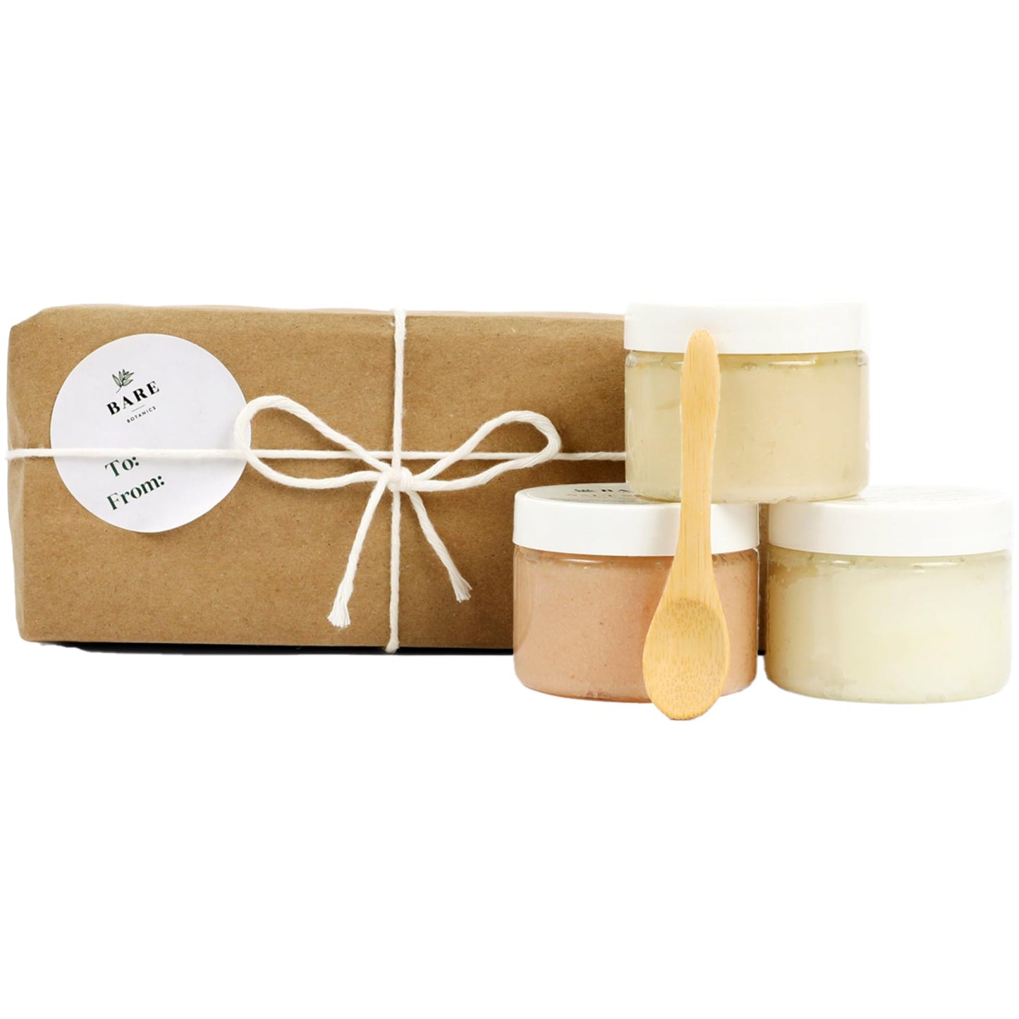 Bare Botanics 3-Piece Sea Salt Body Scrub Gift Set Natural Exfoliator