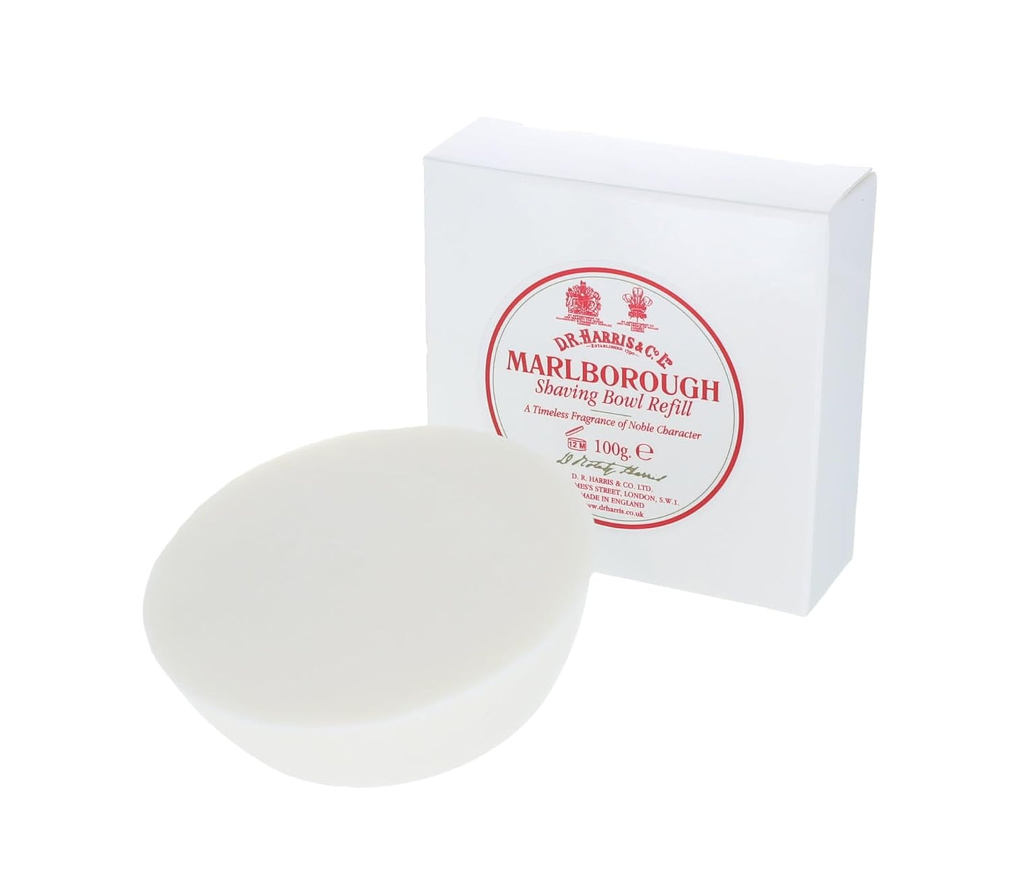 Marlborough Bowl Refill - D.R. Harris 100g | Premium Shaving Soap Refill for Luxurious Shaving Experience