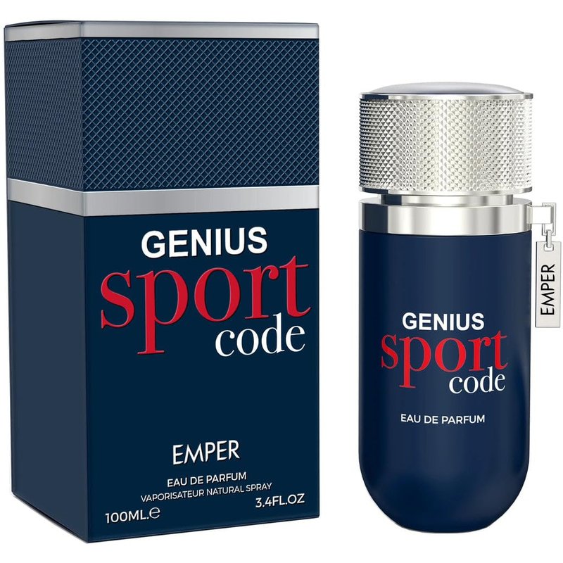 Genius Sport Code Eau De Parfum 100ml - Fresh Men's Fragrance for Active Lifestyle