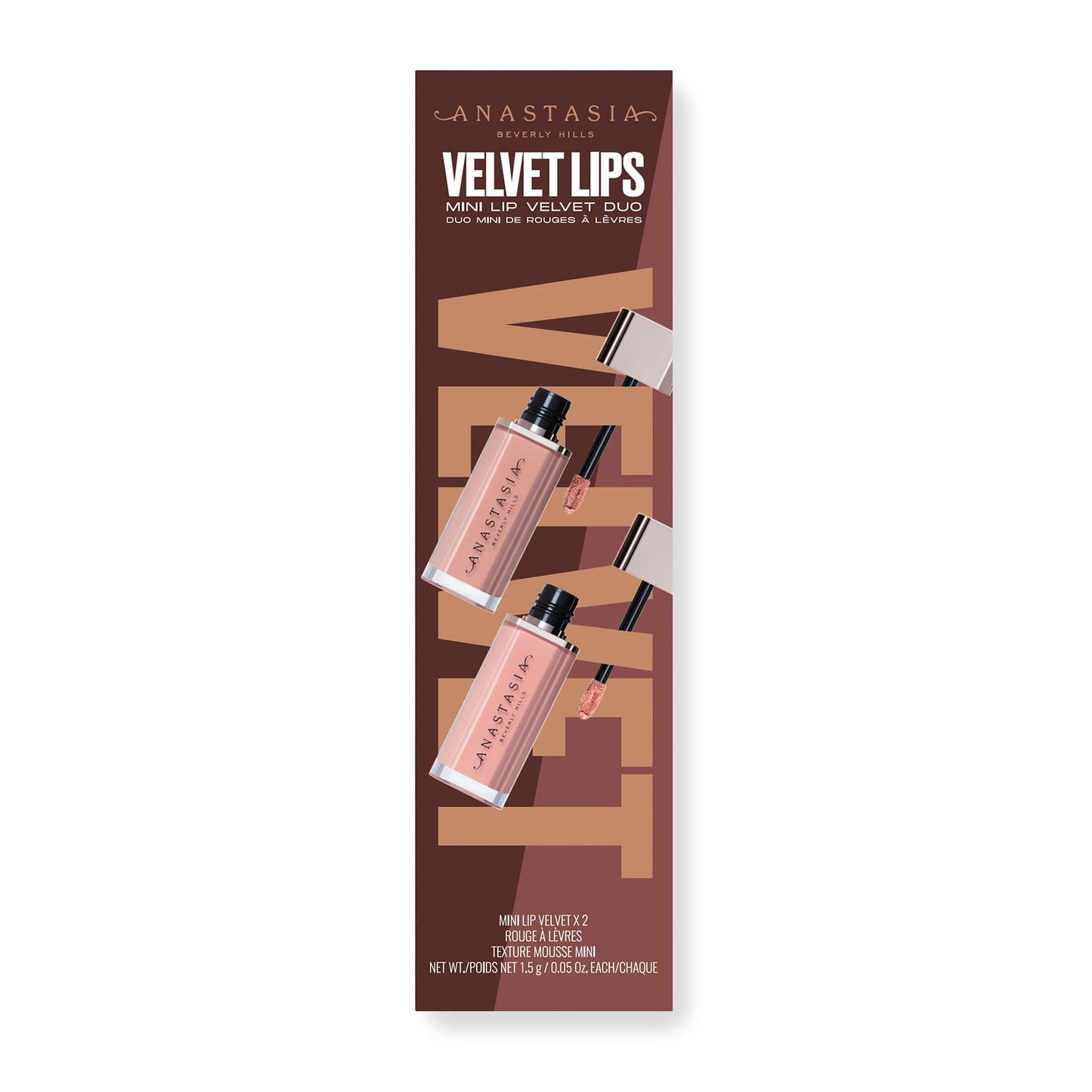 Anastasia Beverly Hills Mini Lip Velvet Duo – Travel-Size Luxury Lip Set, High-Pigment Blurred-Effect Matte Lip Colors with Velvet Finish