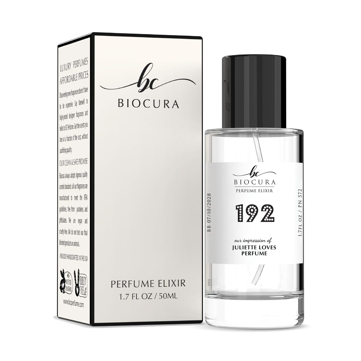 BIOCURA BC Perfume 192 Inspired by Juliette Loves Perfume For Women Fragrance Eau de Parfum Spray Bottle 1.7 Fl Oz/50ml-X1
