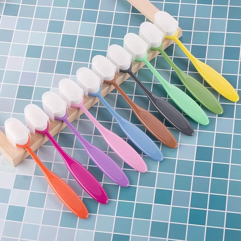 Rainbow 4 Ink Blending Brushes Set - 10 Pcs with Holder & Brush Cap