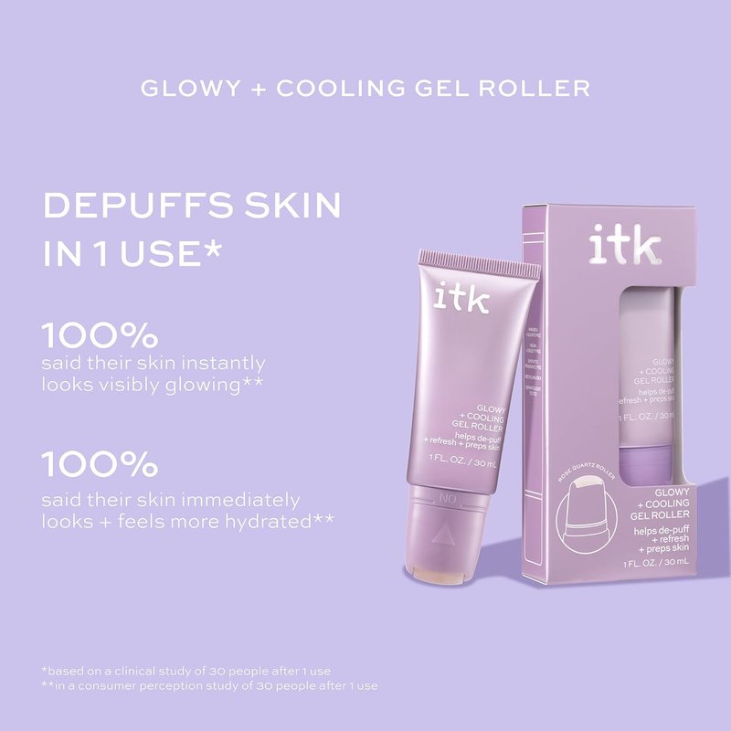 Hydrating Glow Roller Face Serum - Niacinamide & Peptides for Dewy Skin | Preps Skin for Makeup
