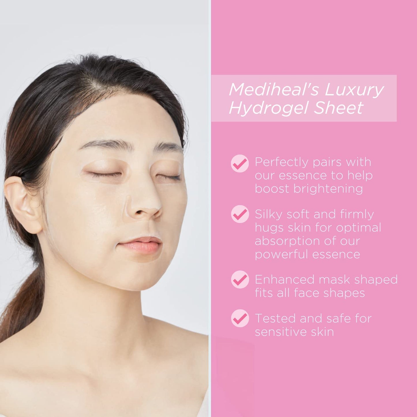 Mediheal IPI Ampoule Face Mask - 10 Korean Sheet Masks for Brightening Dull Skin with Niacinamide