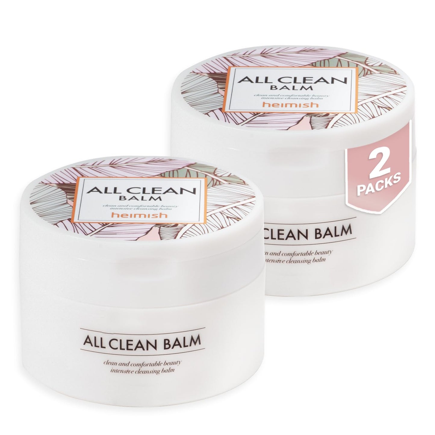 HEIMISH All Clean Balm - Korean Cleansing Balm & Waterproof Makeup Remover | Vegan, 4.0 fl. oz/120 ml, 2 Packs