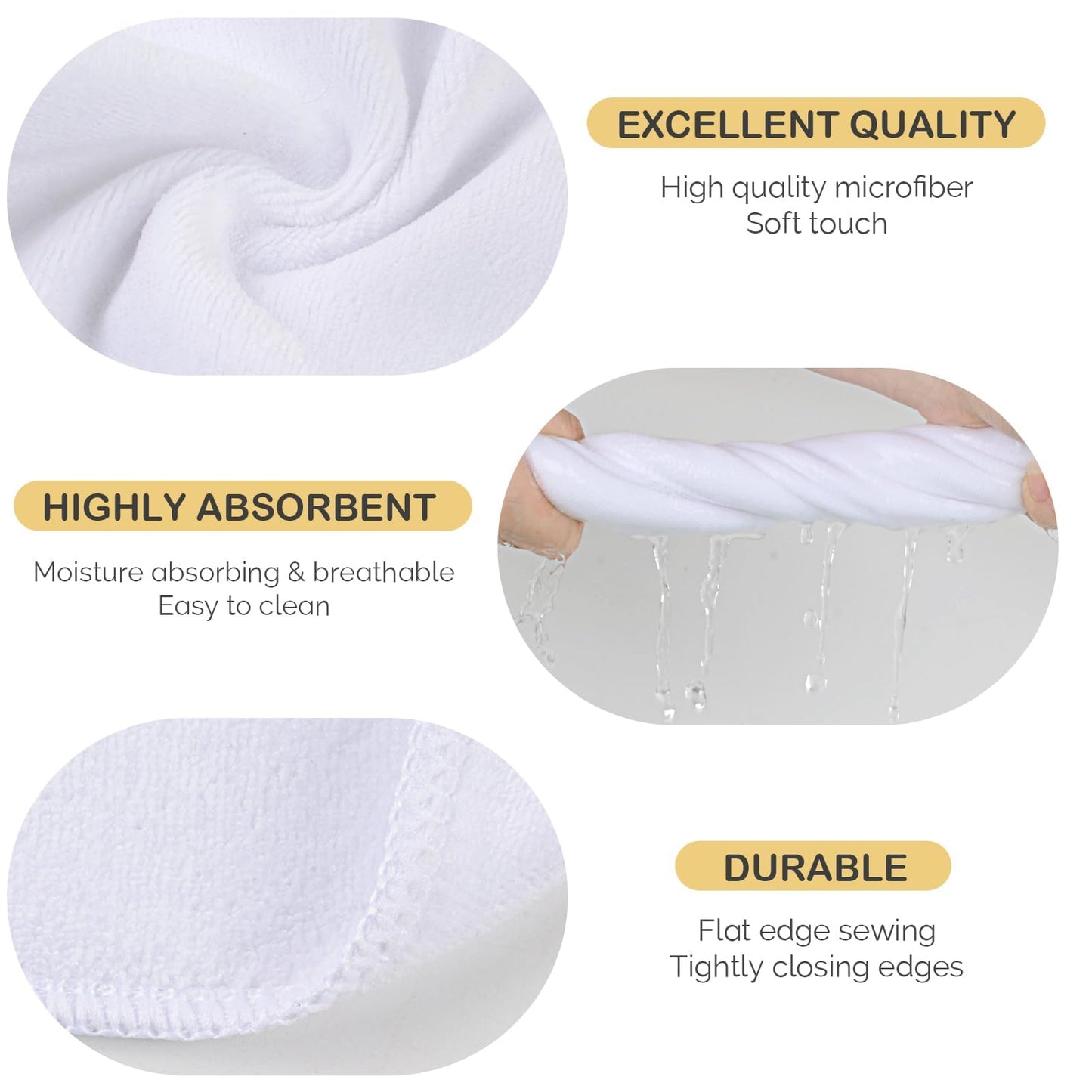 SINLAND Microfiber Face Cradle Covers Large Size Soft and Reusable Non-Stick Massage Headrest Cover Suitable for Any Massage Tables & Massage Chair