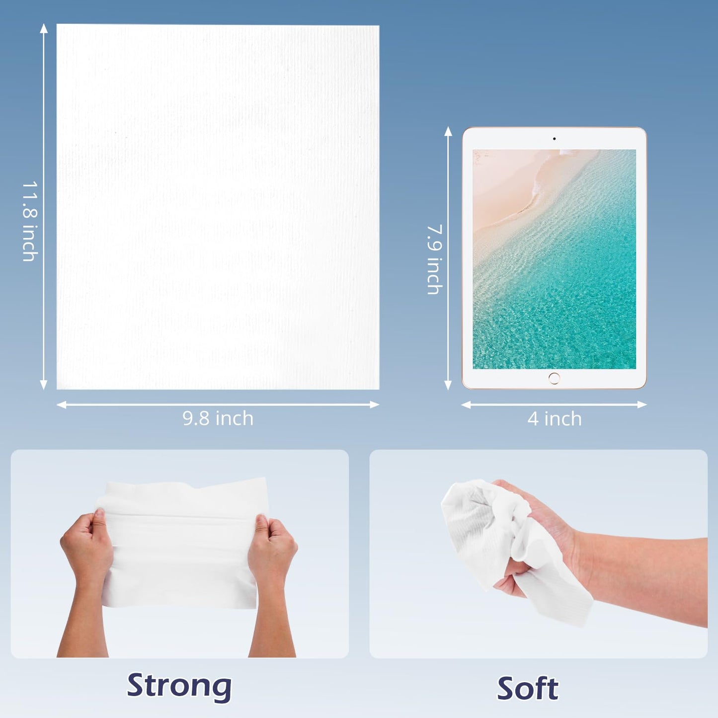 PureSoftness Travel Pack Disposable Face Towel, Individually Packed Each Re-sealable Bag Contains 5 Dry Towels, Makeup Remove and Face Wash, Business Trip, Camping, Fitness, Yoga (20 Pack, 100 Towels)