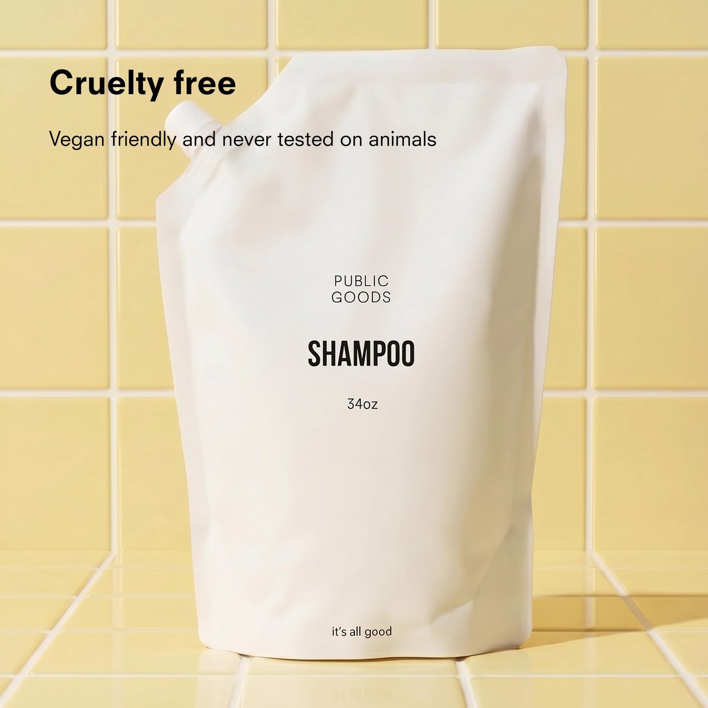 Public Goods Shampoo for Women & Men | Natural Gentle Shampoo to Cleanse & Nourish All Hair Types | Made with Organic Essential Oils | Sulfate & Paraben Free | Vegan | Made in Canada | 34 Fl Oz Refill
