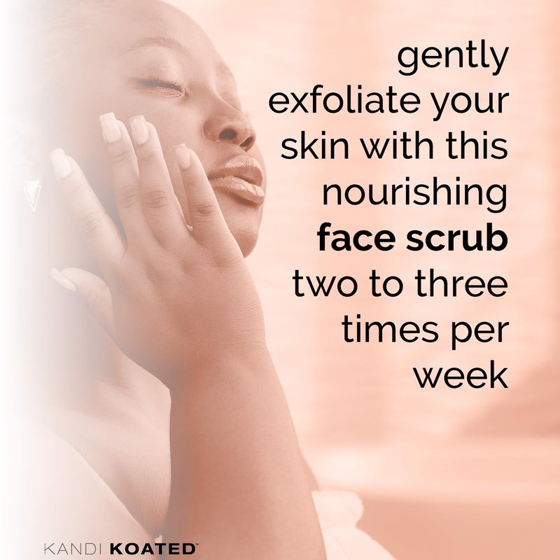 Kandi Koated Age‑Renewal Exfoliating Face Scrub by Kandi Burruss – Plant‑Powered with Cane Sugar, B3 & Turmeric for Hydration & Radiance – Vegan & Cruelty‑Free – 5 oz