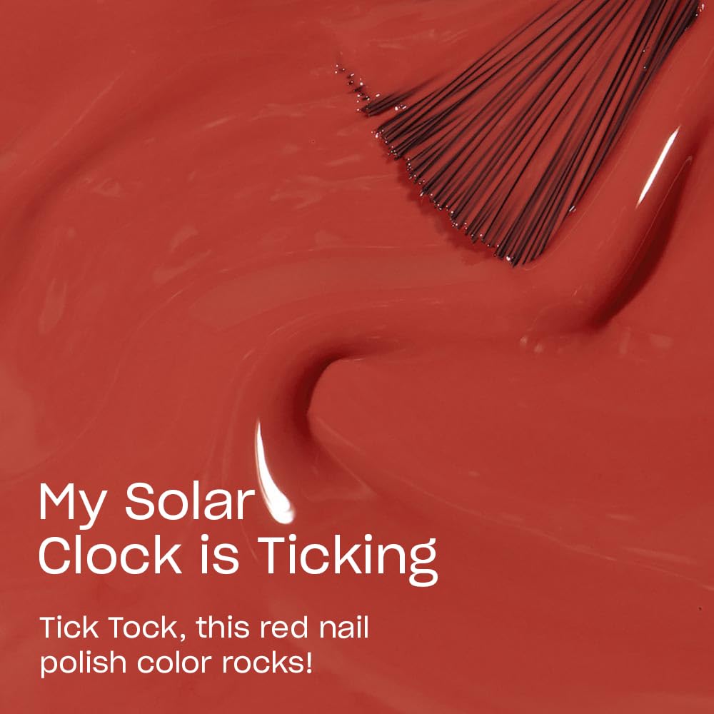 OPI Nail Lacquer My Solar Clock is Ticking | Opaque Dark Orange Crème Chip Resistant Nail Polish | Peru Collection