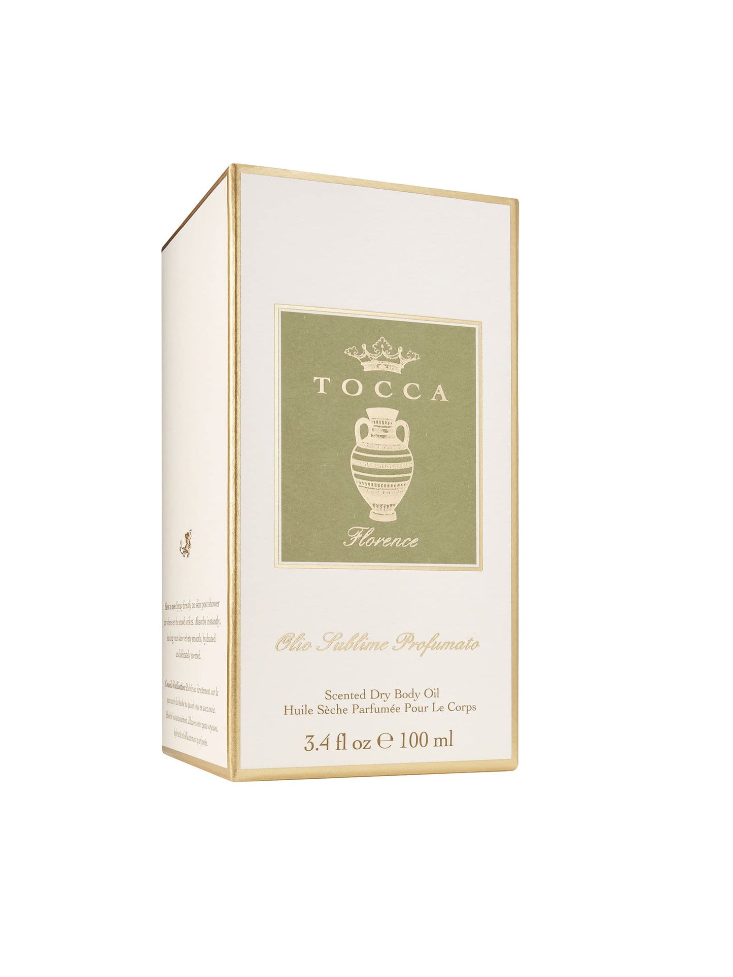 Tocca Florence Scented Dry Body Oil, 3.4 Fl Oz - Olio Sublime Profumato Body Fragrance Featuring Bergamot, Pear & Gardenia