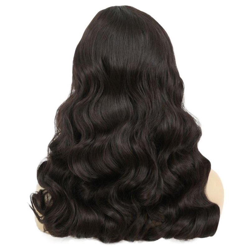 Swiking Long Black Curly Wavy Wig for Women Long Finger Wave Heat Resistant Fiber Synthetic Hair Wigs for Cosplay Halloween Party Use