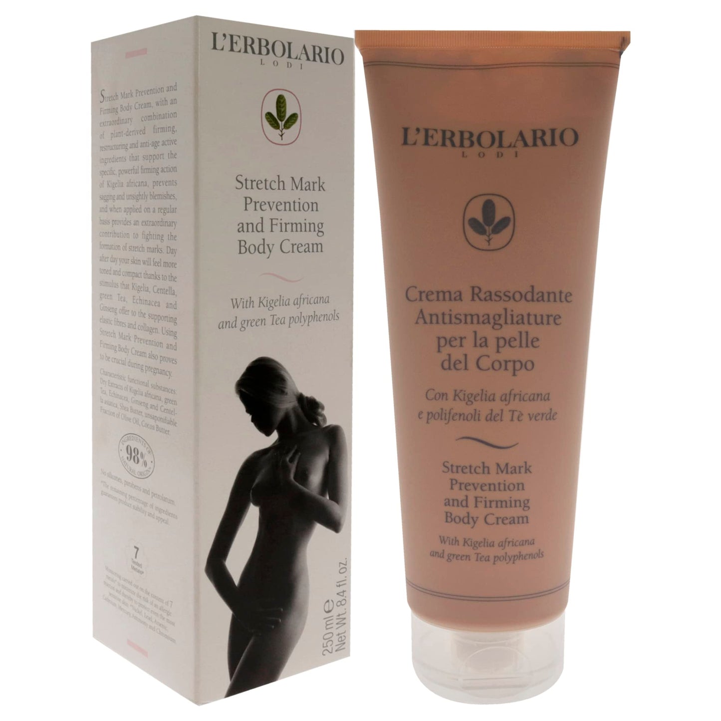 L'Erbolario Stretch Mark Prevention and Bust Skin Firming Cream - Stretch Mark Cream - Skin Firming Formula - Shea Butter and Kigelia Extract - 8.4 oz