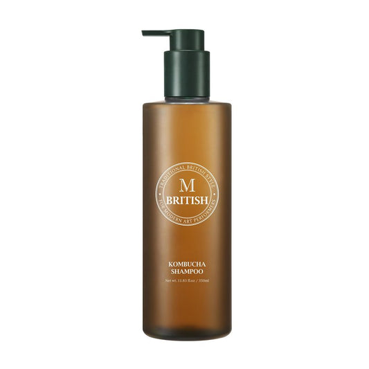 BRITISH M Kombucha Shampoo – Scalp Detox & Clarifying Shampoo for Oily & Sensitive Scalp, Balancing & Hydrating Formula, 10.15 fl oz (300ml)