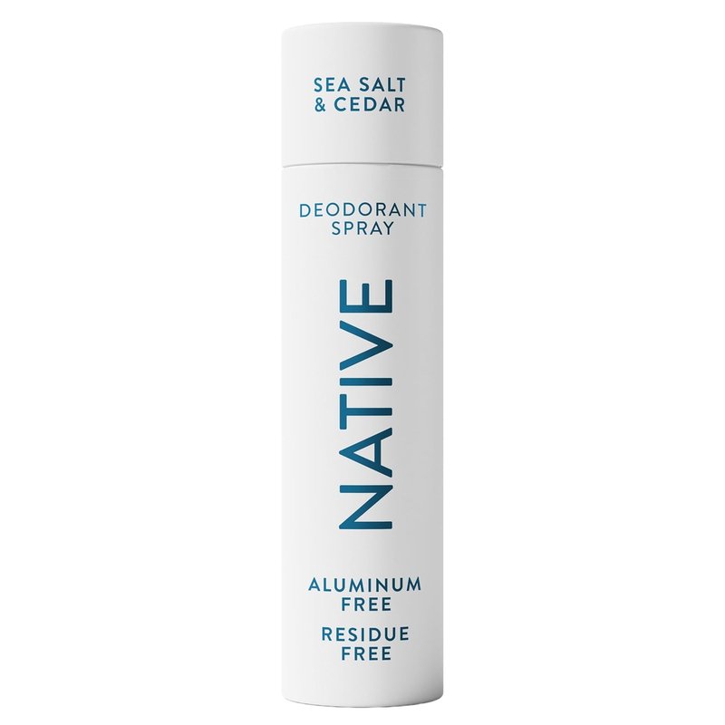 Native Deodorant & Body Spray - Sea Salt & Cedar | 72-Hour Odor Protection, Aluminum-Free, 3.5 oz