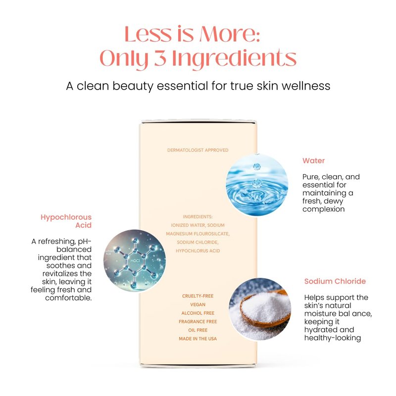 YOUZU Hypochlorous Acid Daily Refresh Serum – Lightweight Skin-Reviving Formula – Dermatologist-Formulated – Alcohol-Free, Fragrance-Free, Vegan – For Balanced, Radiant-Looking Skin