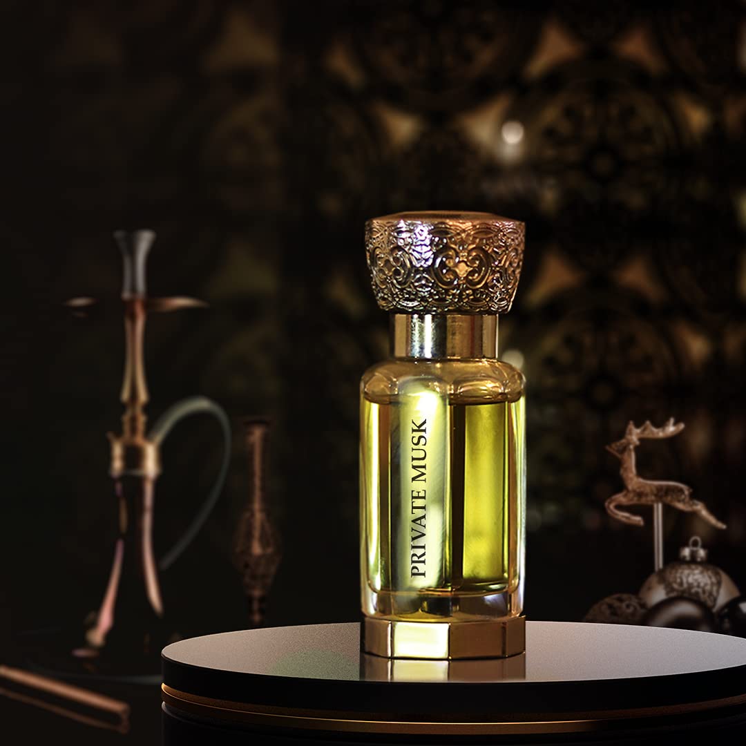 Swiss Arabian Private Musk - Luxury Products From Dubai - Lasting And Addictive Personal Perfume Oil Fragrance - A Seductive Signature Aroma - 0.4 Oz