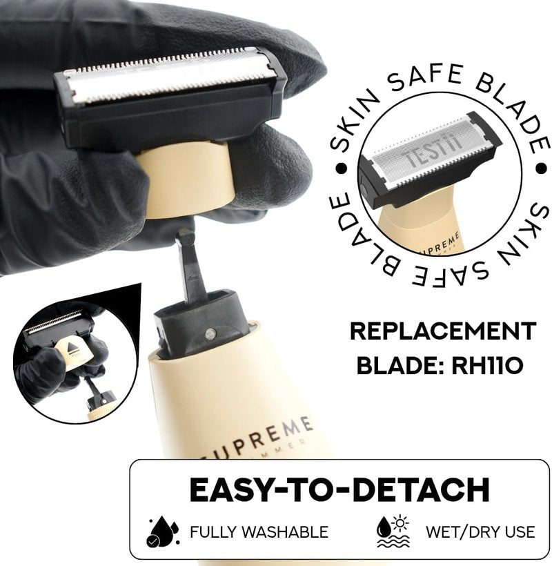 Men's Ball Trimmer & Body Groomer - Waterproof, Skin-Safe Blade | USB-C Fast Charge, 90 Min Runtime