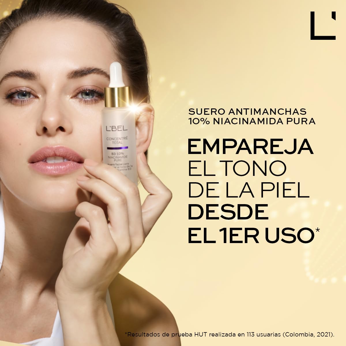 L'BEL Niacinamide 10% Facial Serum - Pure Vitamin B3 Concentrate for Radiant Skin