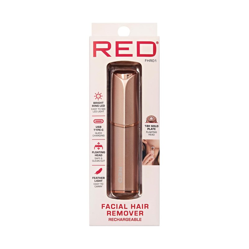 Rechargeable Facial Hair Remover for Women Painless Smooth Trimmer for Upper Lip, Chin & Face 18K Gold-Plated Floating Head USB-C Shaver