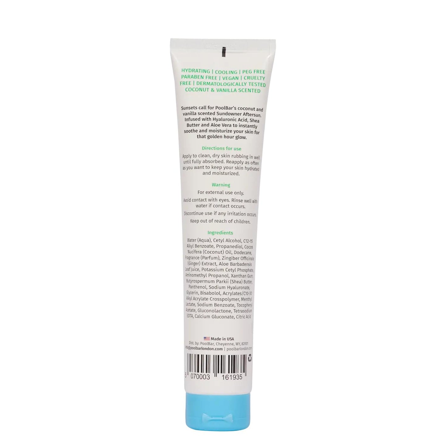 PoolBar Sundowner Aftersun Body Lotion for Women & Men Skin Care, Hydration & Soothing Relief, Coconut & Vanilla Scent Sun Care, Enriched with Hyaluronic Acid, Shea Butter, & Aloe Vera, 200ml (3 Pack)