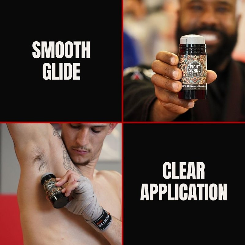 Fight Scrub Extra Strength Deodorant – Aluminum-Free, Baking Soda Formula for Athletes & Active Lifestyles – Long-Lasting Odor Protection – Handmade in the USA (2-Pack) (Mango + Coconut)