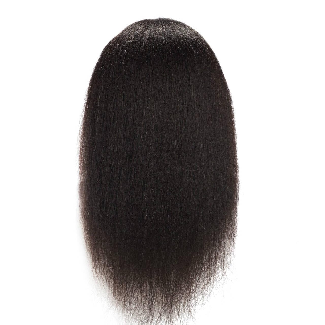 Mannequin Head 100% Real Hair 16 Inch Training Head Manikin for Hairdresser Training and Styling Practice Cosmetology Doll Head Practice Braiding Hair - With Clamp Stand