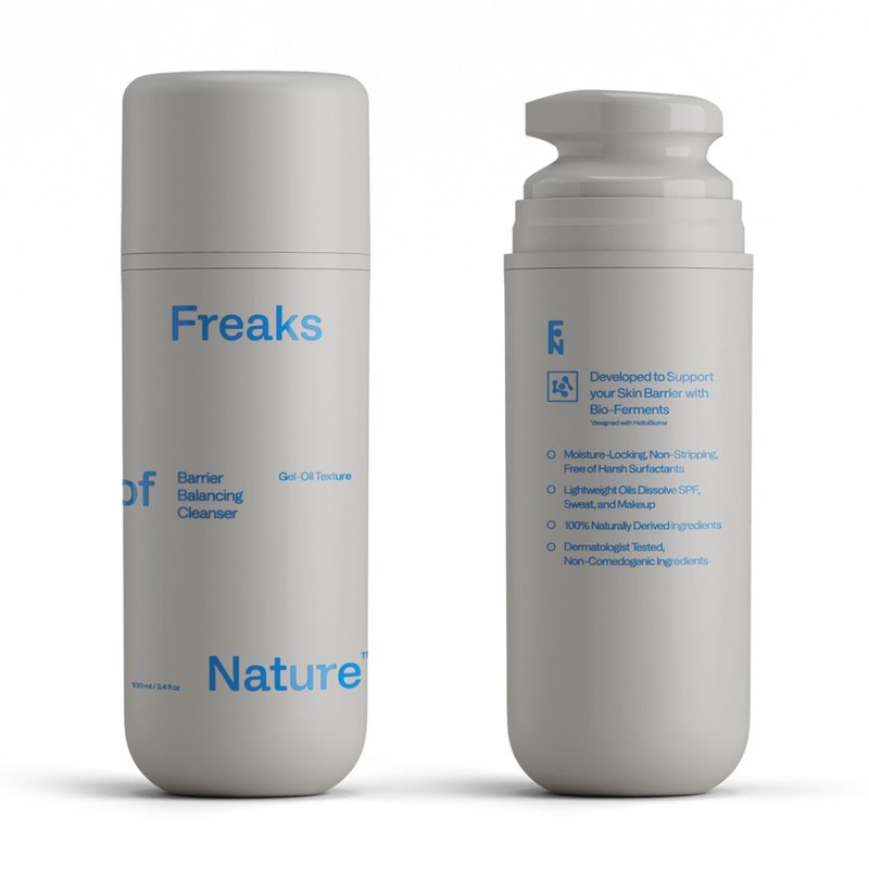 Freaks of Nature Barrier Balancing Cleanser | Foaming Gel-To-Oil Facewash | Dermatologist Test Vegan Formula 3.4 Fl oz