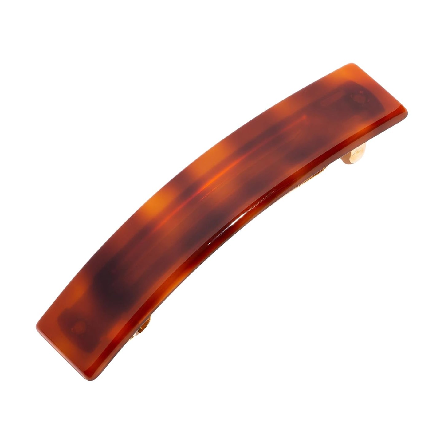 Tortoise Hair Barrette for Thin Hair - Classic Rectangle French Clip | Lightweight, Strong Hold