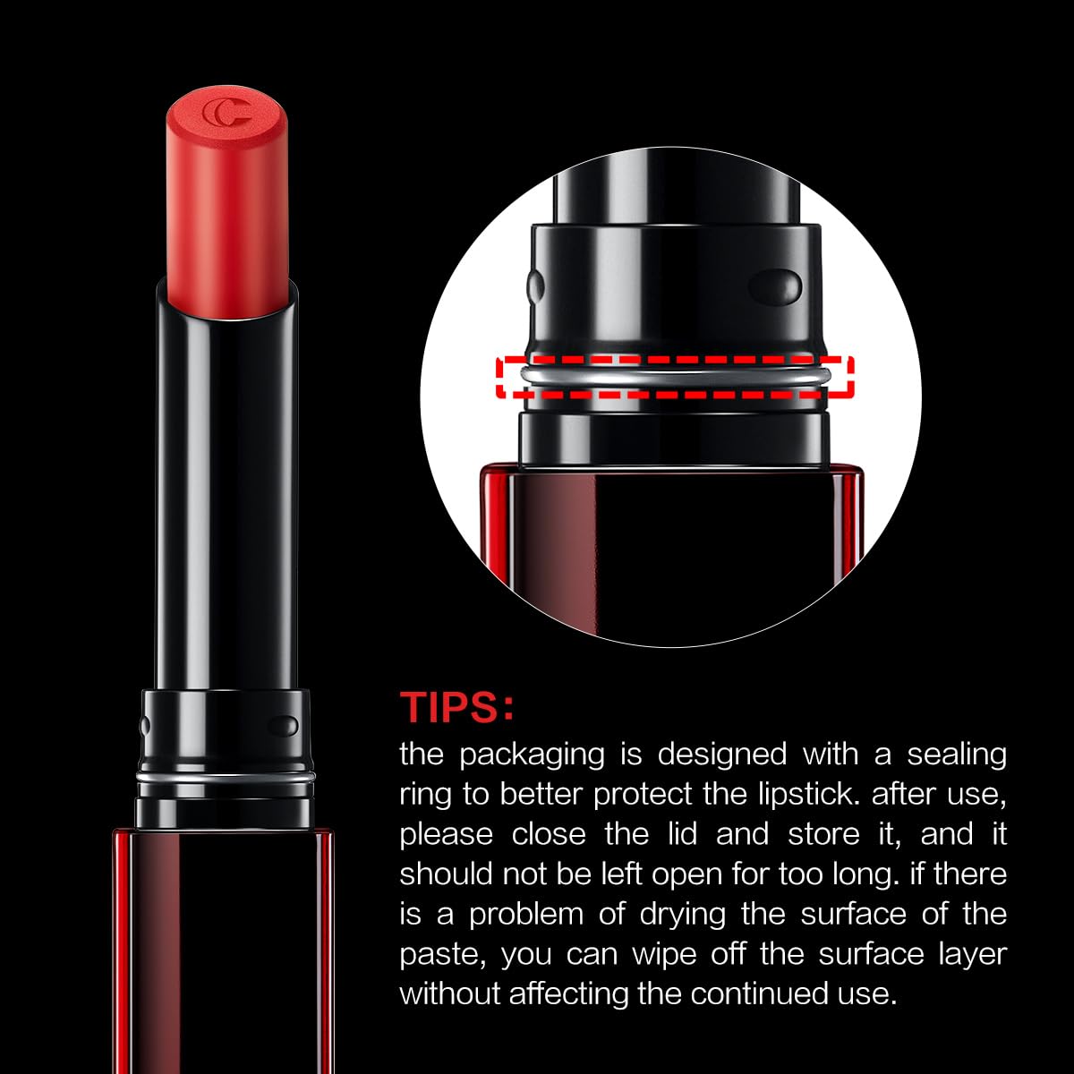 CARSLAN Light Cream Longwear Lipstick, 12H Longlasting Matte Lipstick, High Impact Lip color with Moisturizing Formula with Vitamin E, M01, 0.06 Oz