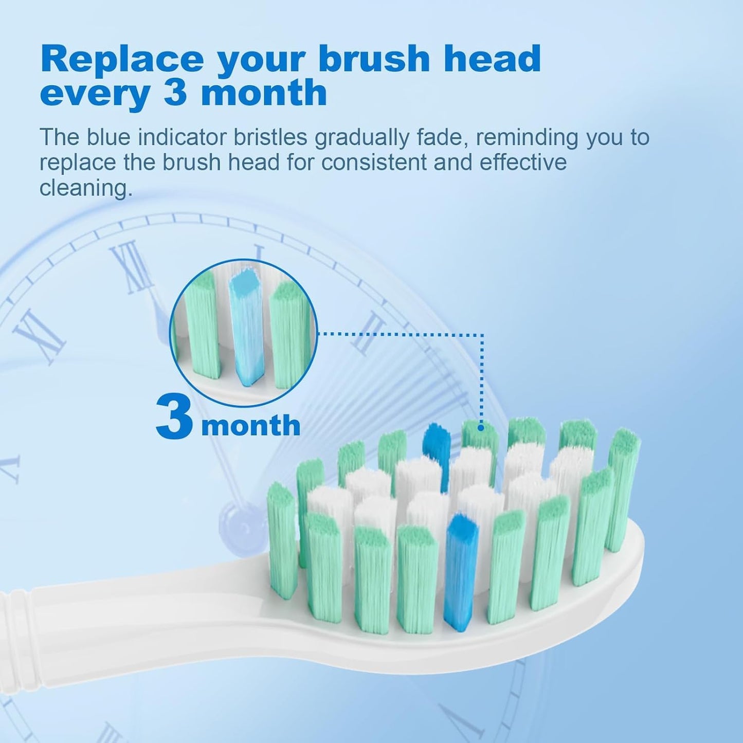 Replacement Toothbrush Heads Compatible with Philips Sonicare Electric Toothbrush,Replacement Brush Head for Replacement Heads C1 C2 G2 W 4100 HX9023/65 HX6062/65 and More Sonicare Snap-on Handles
