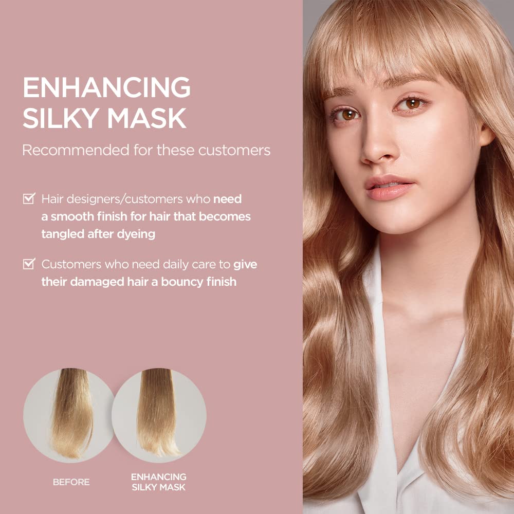 AYUNCHE Enhancing Silky Hair Mask 6.7 fl. oz. (200ml) [For Dyed & Damaged Hair] | Nourishing & Smoothing Deep Conditioner with Camellia Oil | Korean Salon Brand