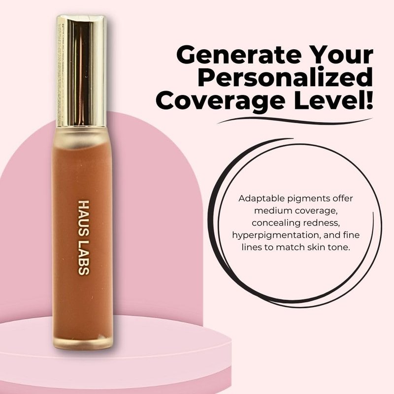 Haus Labs Triclone Skin Tech Hydrating Concealer 43 Medium Deep Golden Yellow Olive Undertones – Brightening, Crease-Resistant, Arnica-Infused