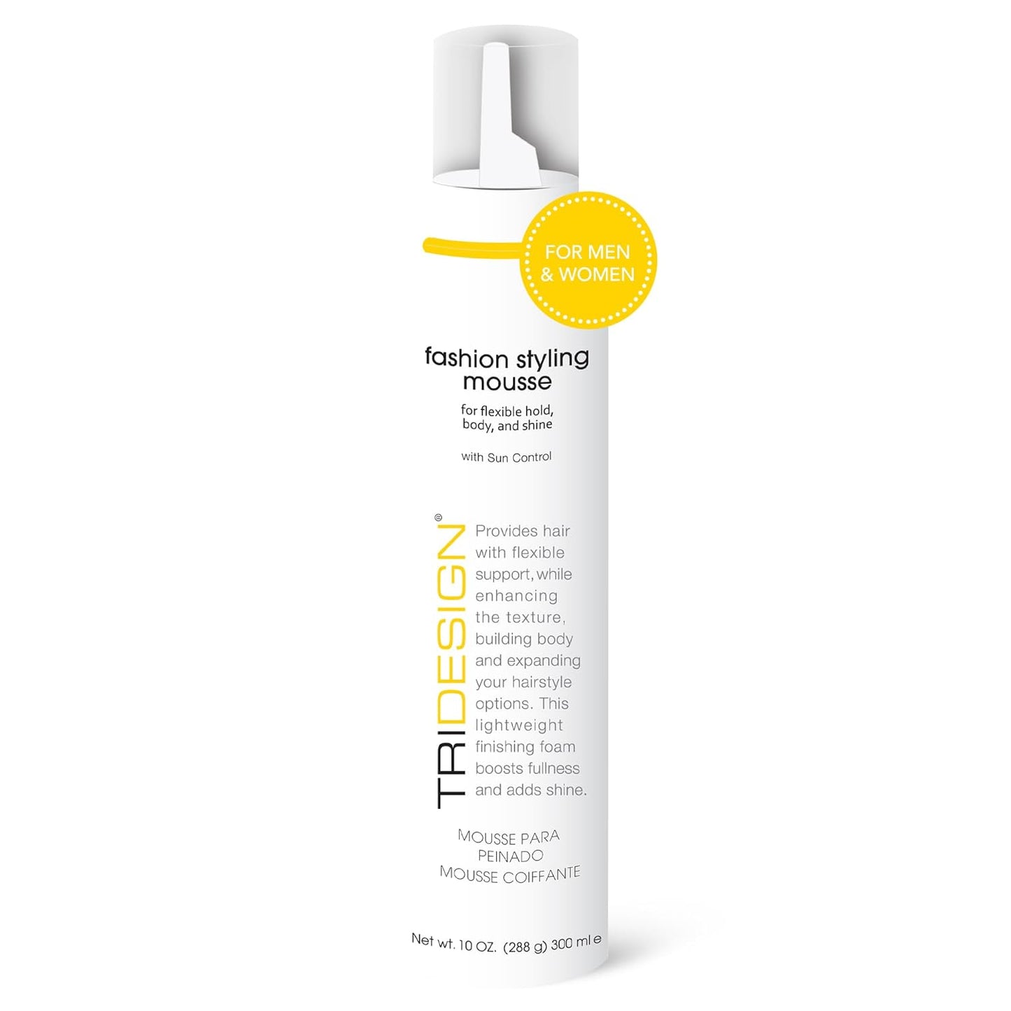 TRI Fashion Styling Mousse - Wavy Hair Volumizer & Curl Tamer | Frizz Control & Shine - 10 Ounce