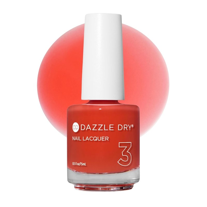 Dazzle Dry Nail Lacquer - Sweet & Juicy Sheer Poppy Orange | 0.5 fl oz Jelly Finish