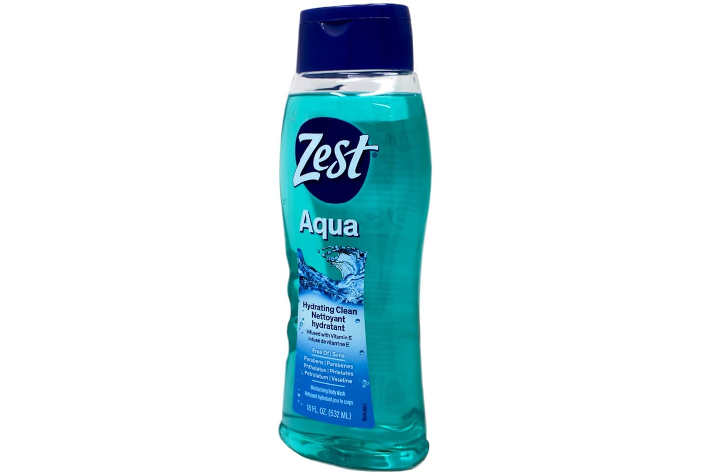 Zest Aqua Body Wash - Refreshing Hydrating Formula | 18 Oz (Pack of 4)