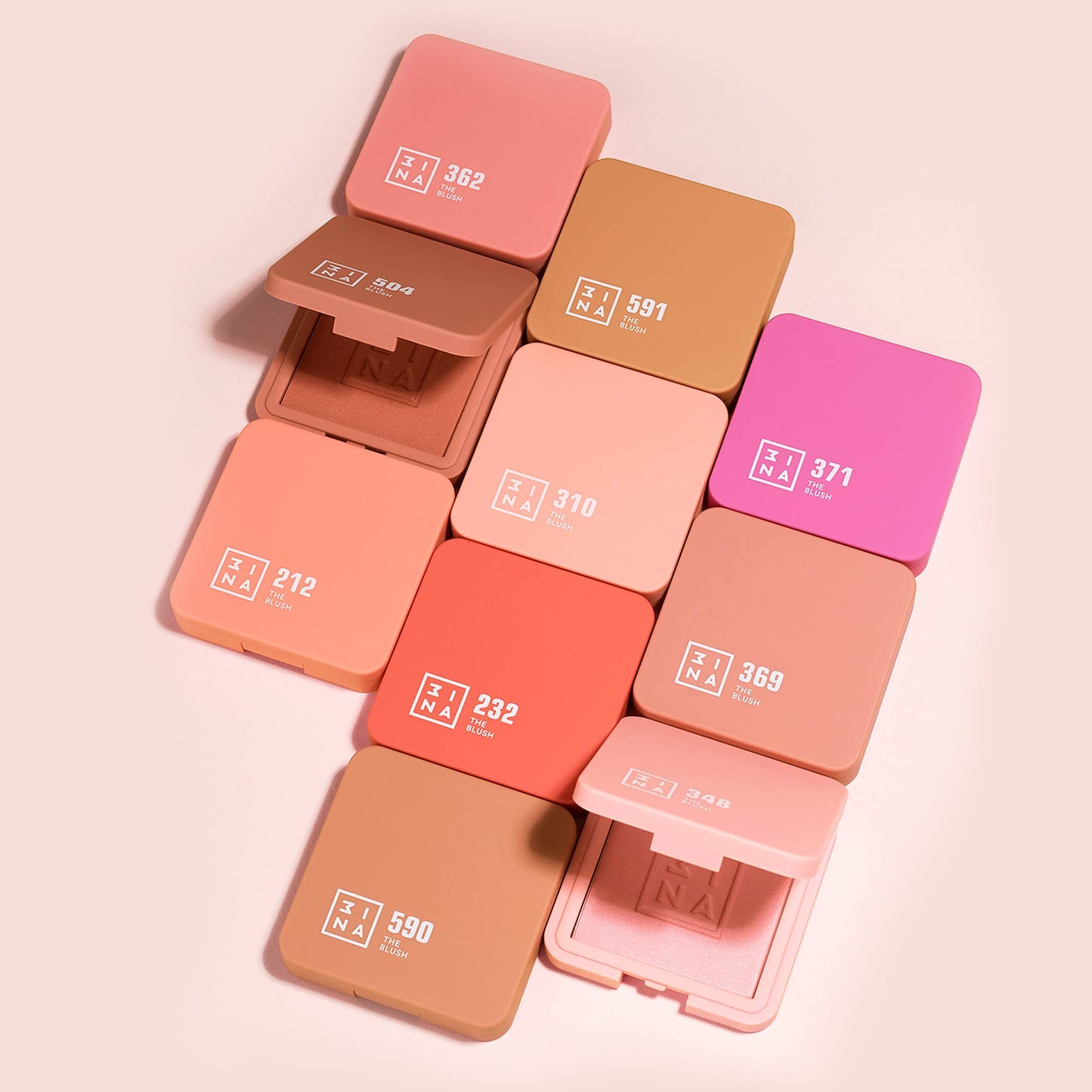 3INA The Blush - Natural Light Mineral Powder Blush for Cheeks - Pigmented and Long-Lasting Formula - Easy to Blend, Luminous Finish - 232-0.26 oz