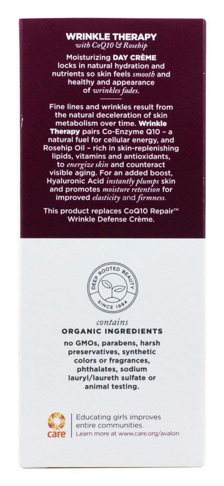 Avalon Organics Day Crème, Wrinkle Therapy, 1.75 Oz