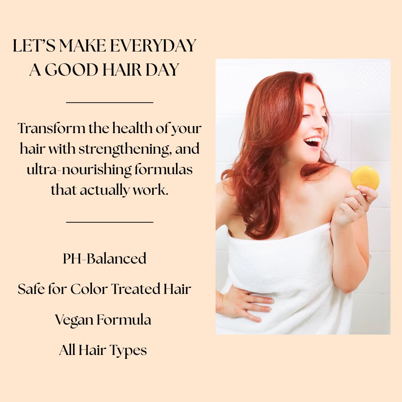 Solid Shampoo Bar, Made With Natural & Organic Ingredients, Sulfate-Free, Cruelty-Free & Vegan, All Hair Types, 3 Ounce Bar