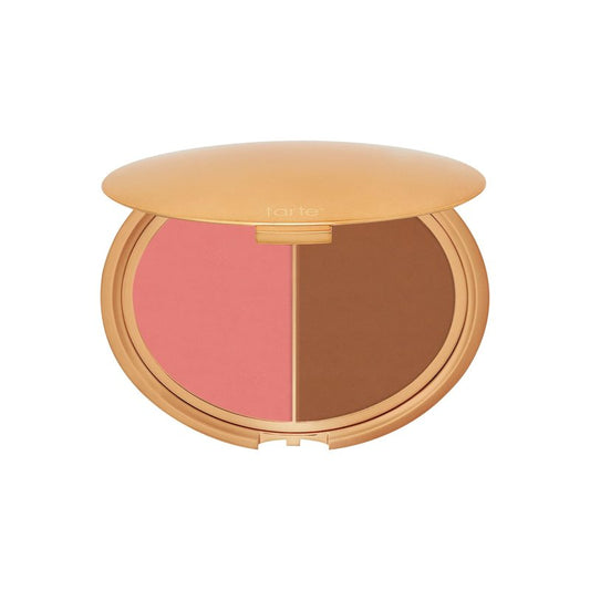tarte park ave princess cream cheek duo – Blush & Bronzer Duo with Buildable Waterproof Cheek Tint Infused with Coconut, Vitamin E & Guava Seed, Vegan & Cruelty-Free, full size, medium to tan