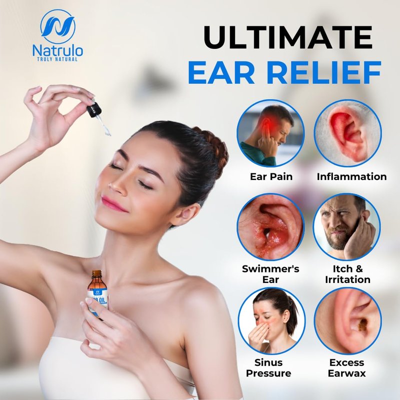 Organic Ear Oil for Ear Infection - Natural Eardrops for Earache Prevention, Swimmer's Ear & Wax Removal - Kids, Adults, Baby, & Dog Earache Remedy - with Mullein, Garlic, Calendula Made in USA