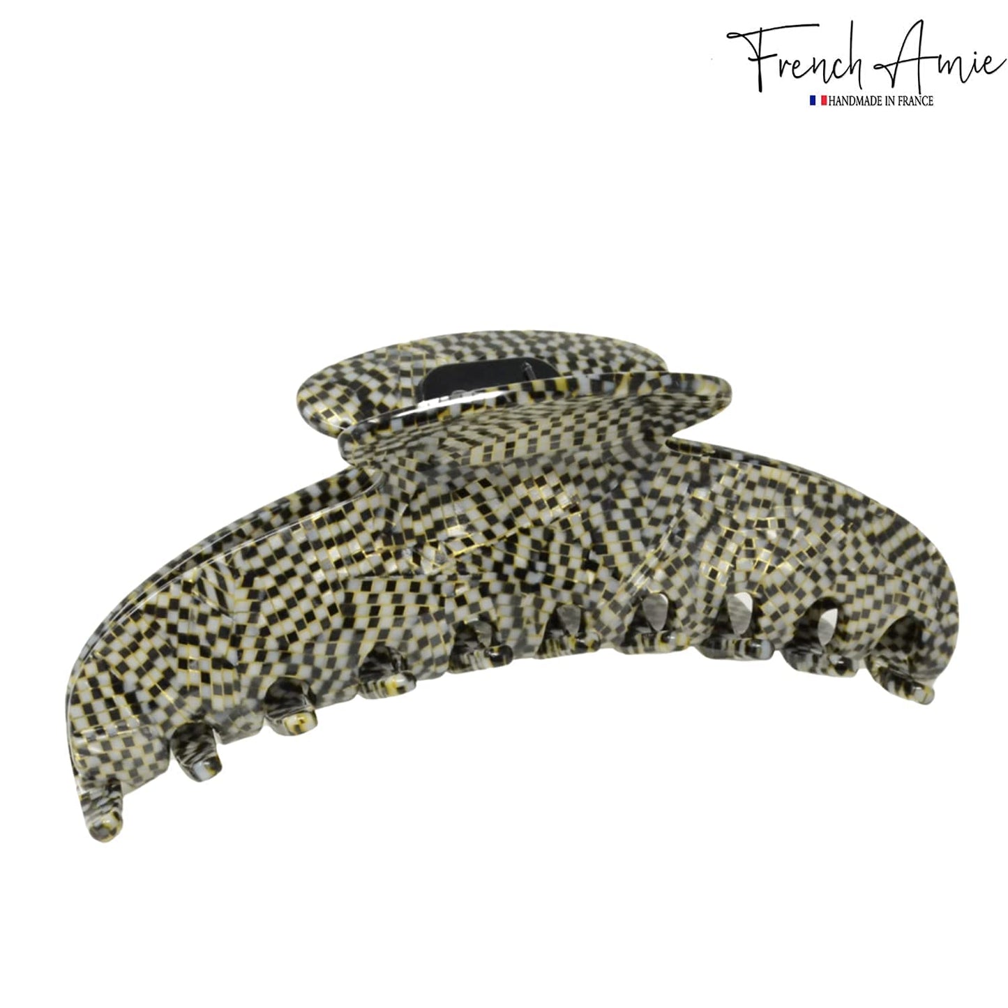 French Amie Contour Opera Large 4 ¾” Handmade Cellulose Jaw Hair Claw Clips for Thick Hair Women Hair Accessories