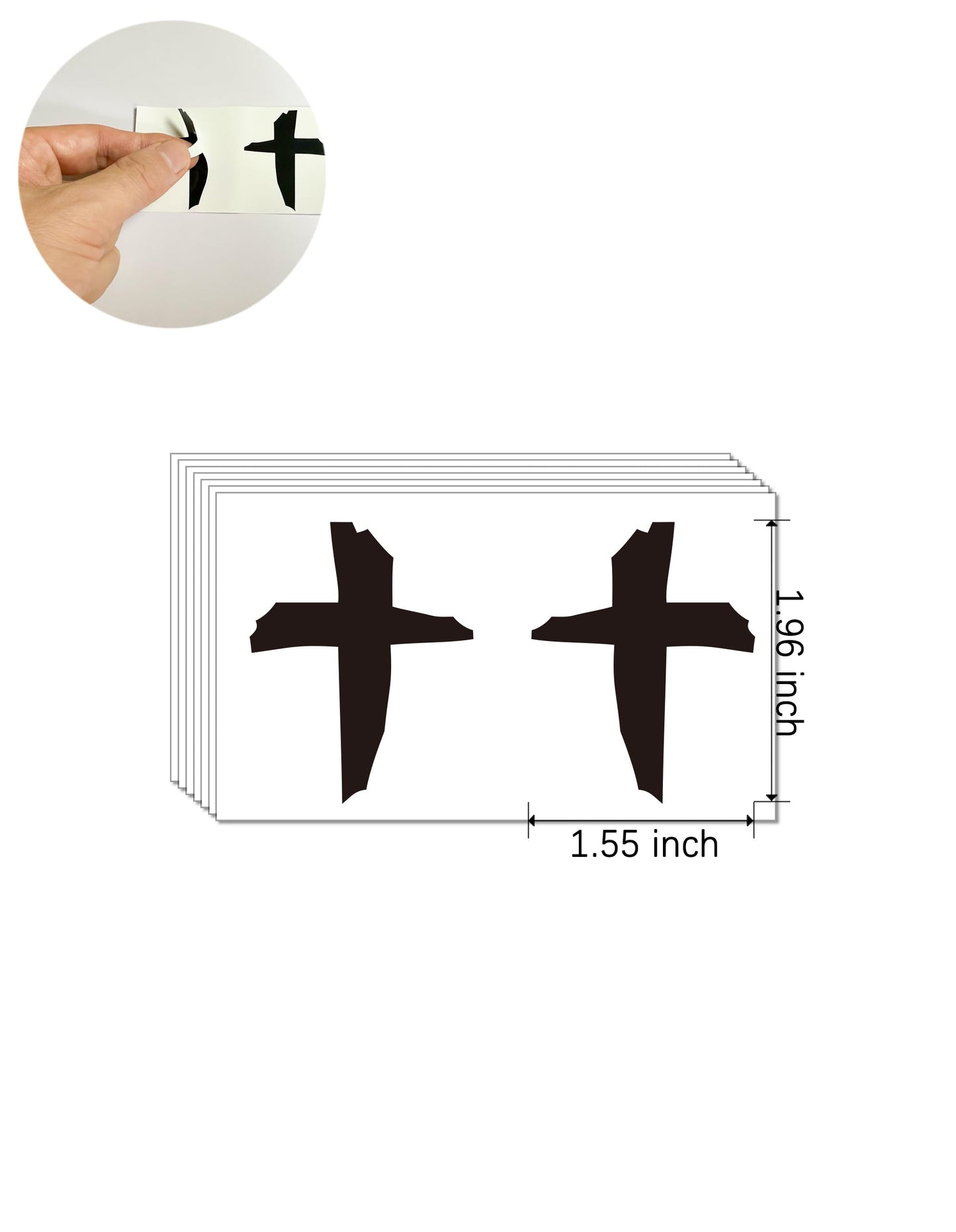 Sports Eye Black Stickers for Men Women，Football Baseball Softball Lacrosse Fans Breathable Eye Strips for Party Game Sport Supplies (Cross, 144 Pairs)