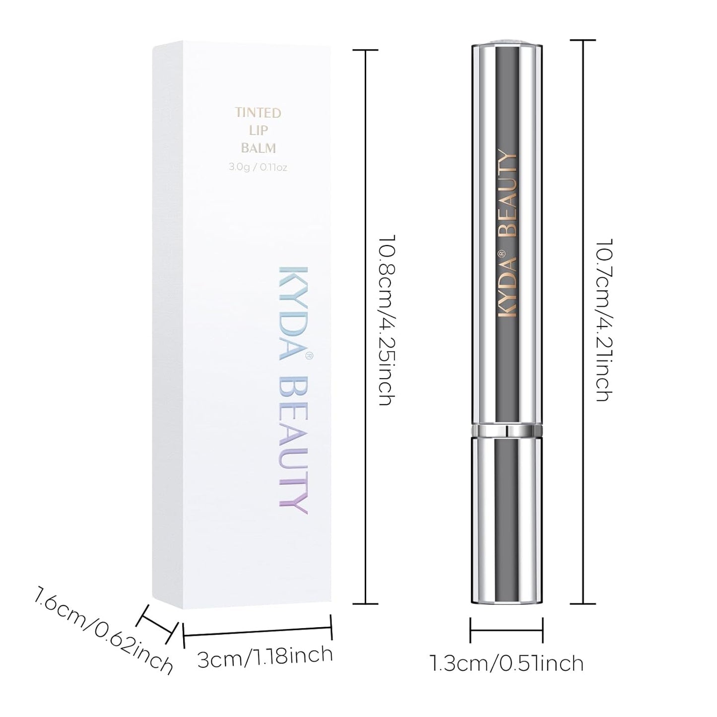 KYDA Nude Honey Lipstick - Sheer Hydrating Tinted Lip Balm for Natural Glow | Moisturizing Honey Nude Color