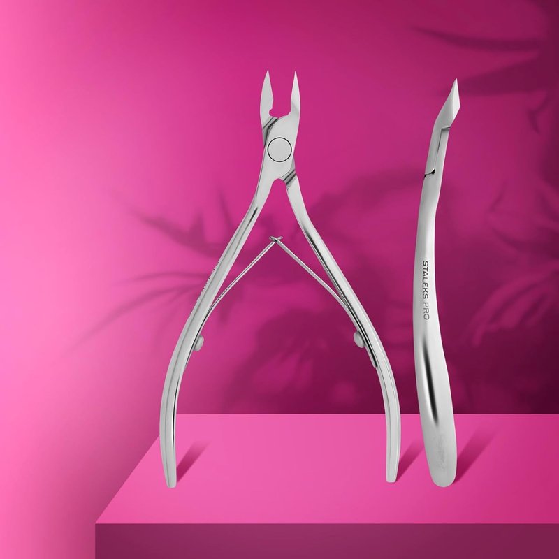 STALEKS PRO Cuticle Nippers 9mm - Professional Stainless Steel Manicure Tool
